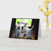 犬にやられた恋しく思ぞ! カード (黄色い花)