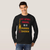 犬にやられやすい可愛いゴムチキン Tシャツ (正面フル)