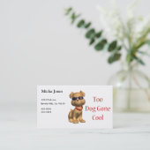 犬によって行くクールに小犬 名刺 (スタンド正面)