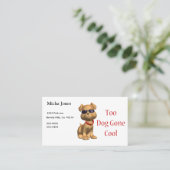 犬によって行くクールに小犬 名刺 (スタンド正面)