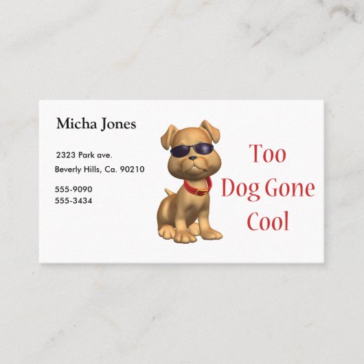 犬によって行くクールに小犬 名刺 (正面)