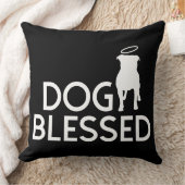 "犬によって賛美される"ピット・ブルの天使の装飾用クッション クッション (ブランケット)