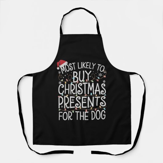 犬にクリスマスプレゼントを買う可能性が最も高い エプロン (正面)