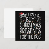 犬にクリスマスプレゼントを買う可能性が最も高い シーズンカード (正面/裏面)