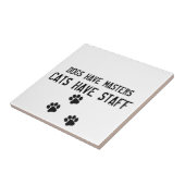 犬にマスター猫がスタッフがあるのをあります タイル (側面)