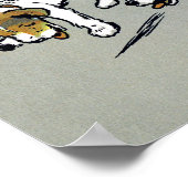 犬に乗るアヒル ポスター (角)