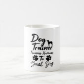 犬に人間を訓練する犬のトレーナ話ー コーヒーマグカップ (中央)