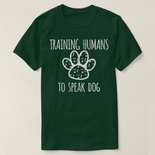 犬に人間を訓練す話る犬のトレーナー – 1 Tシャツ (デザイン正面)
