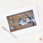 犬に感謝 長方形シール (封筒)