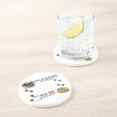 犬に所有者猫がスタッフがあるのをあります コースター (側面)