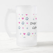 犬に所有者猫がスタッフがあるのをあります フロストグラスビールジョッキ (左)