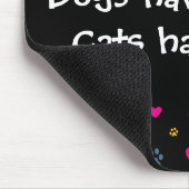 犬に所有者猫がスタッフがあるのをあります マウスパッド (コーナー)