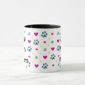 犬に所有者猫がスタッフがあるのをあります マグカップ (中央)