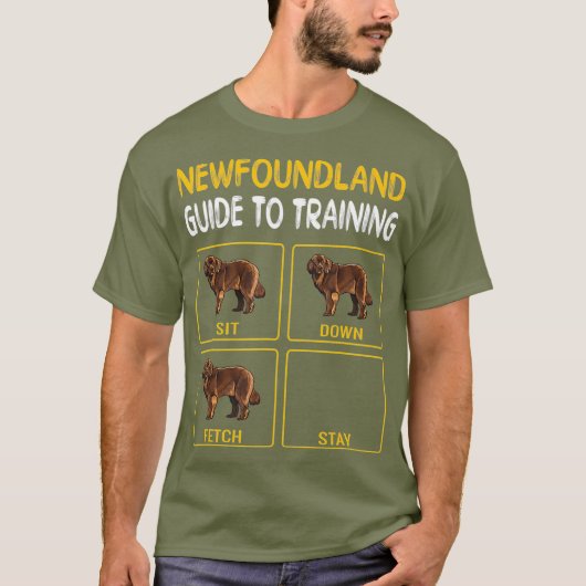 犬に服従する訓練のニューファンドランドガイド Tシャツ (正面)