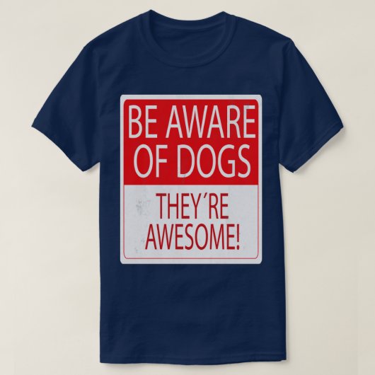 犬に気づく Tシャツ (デザイン正面)