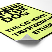 犬に気を付おもしろいける ポスター (角)