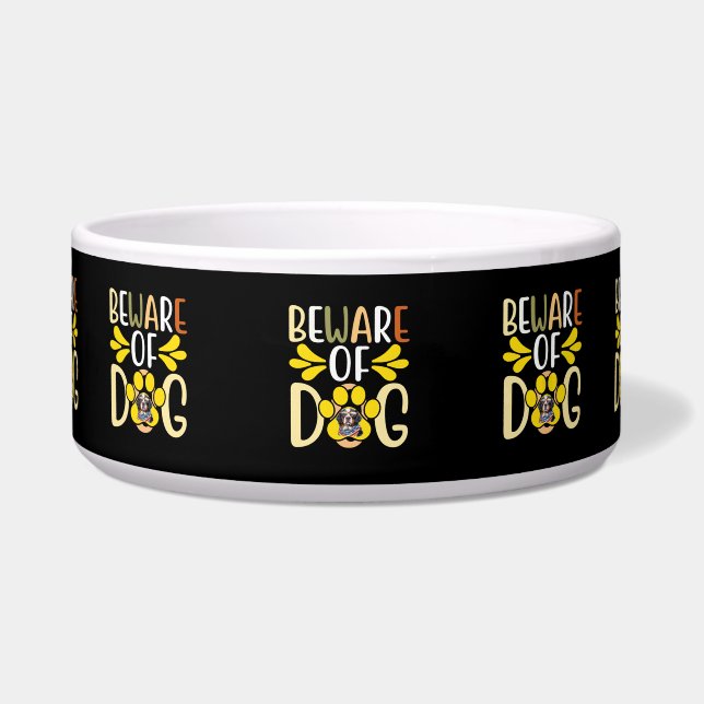 犬に気を付ける ボウル (正面)