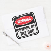 犬に気を付け警告ろ スクエアシール (封筒)