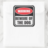 犬に気を付け警告ろ スクエアシール (バッグ)