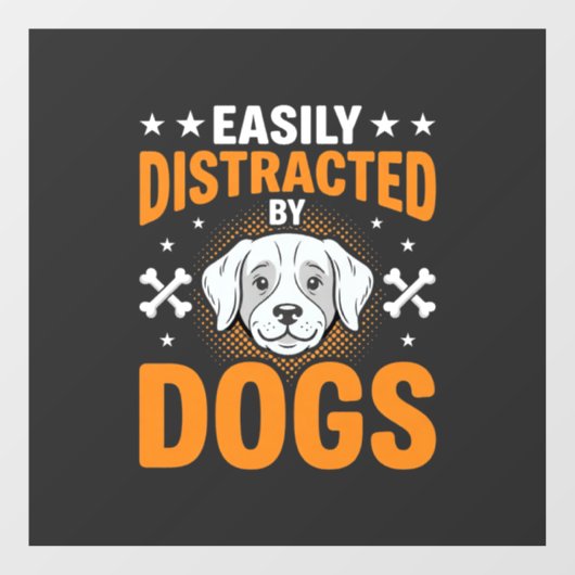 犬に気を取られがち ウィンドウサイン (シート)
