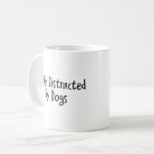 犬に気を取られがち コーヒーマグカップ (正面左)
