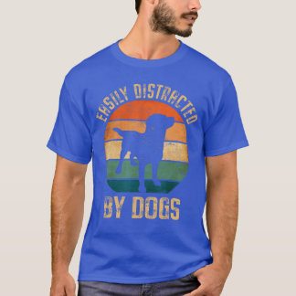 犬に気を取られがち レトロ ヴィンテージ ペット 犬 Tシャツ