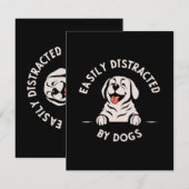 犬に気を取られやすい エンクロージャーカード (正面/裏面)