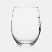 犬に気を取られやすい ステムなしワイングラス (右)