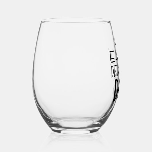 犬に気を取られやすい ステムなしワイングラス (右)