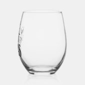 犬に気を取られやすい ステムなしワイングラス (左)