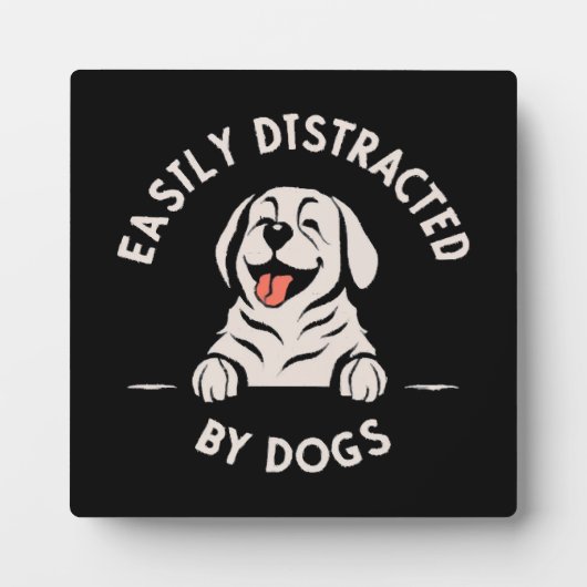 犬に気を取られやすい フォトプラーク (正面)