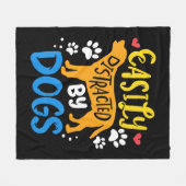 犬に気を取られやすい フリースブランケット (正面(横))