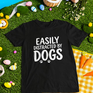 犬に気を取られやすい 犬好きTシャツ Tシャツ