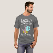犬に気を取られる馬術愛犬家 Tシャツ (正面フル)