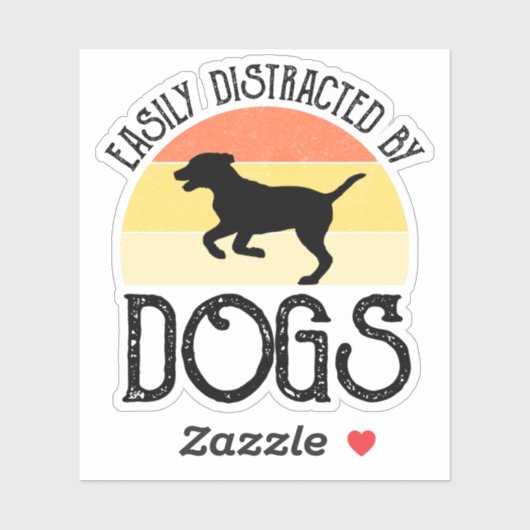 犬に気を取られる シール (シート)