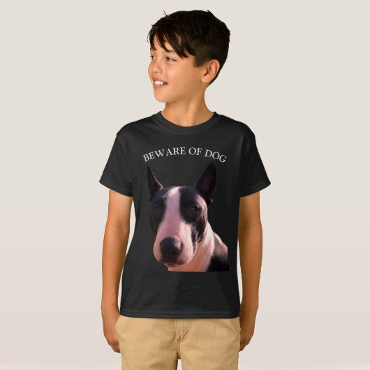 犬に用心する Tシャツ (正面フル)