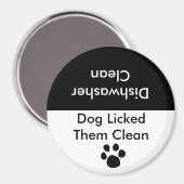 犬に舐められてピカピカ マグネット (正面/裏面)