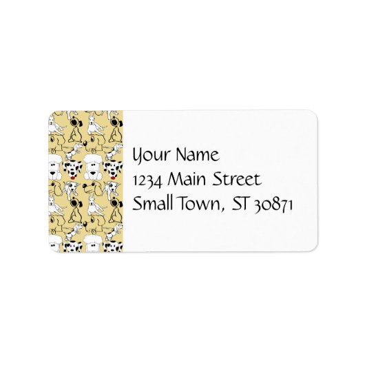 犬に行く愛玩動物獣犬のプレゼント ラベル (正面)