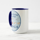 「犬に行った」犬好きギフトコーヒー マグカップ (正面左)