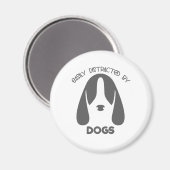 犬に迷いやすい愛犬の子犬 マグネット (正面/裏面)