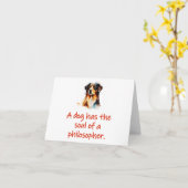 犬に魂が宿る カード (黄色い花)