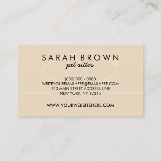 犬ねこペットの輸送 名刺 (裏面)