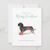 犬のいけな水の色ダックスシャント細断セーター シーズンカード (正面)