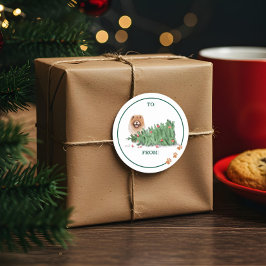 犬のいけな水の色チャウチャウは木を倒した ラウンドシール