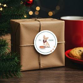 犬のいけな水の色Chihuahuaパンプキ食べンパイ ラウンドシール