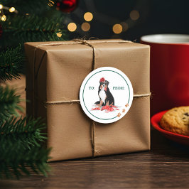 犬のいけな水色ビルマの山かみギフト ラウンドシール