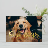 犬のいる1年を振り返る写真 箔シーズンカード (立ち正面)