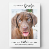 犬のおじいちゃんパーソナライズされたペットの写真 フォトプラーク (正面)