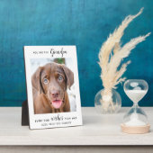 犬のおじいちゃんパーソナライズされたペットの写真 フォトプラーク (側面)