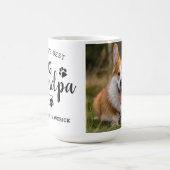 犬のおじいちゃんポープリントペットパーソナライズされたの写真 コーヒーマグカップ (中央)
